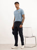 Solid Straight Fit Trouser | Navy Blue