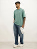 Solid Oversized Polo T-Shirt | Green