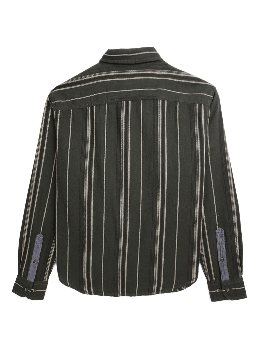 Elite Olive Full Sleeve Striped Shirt