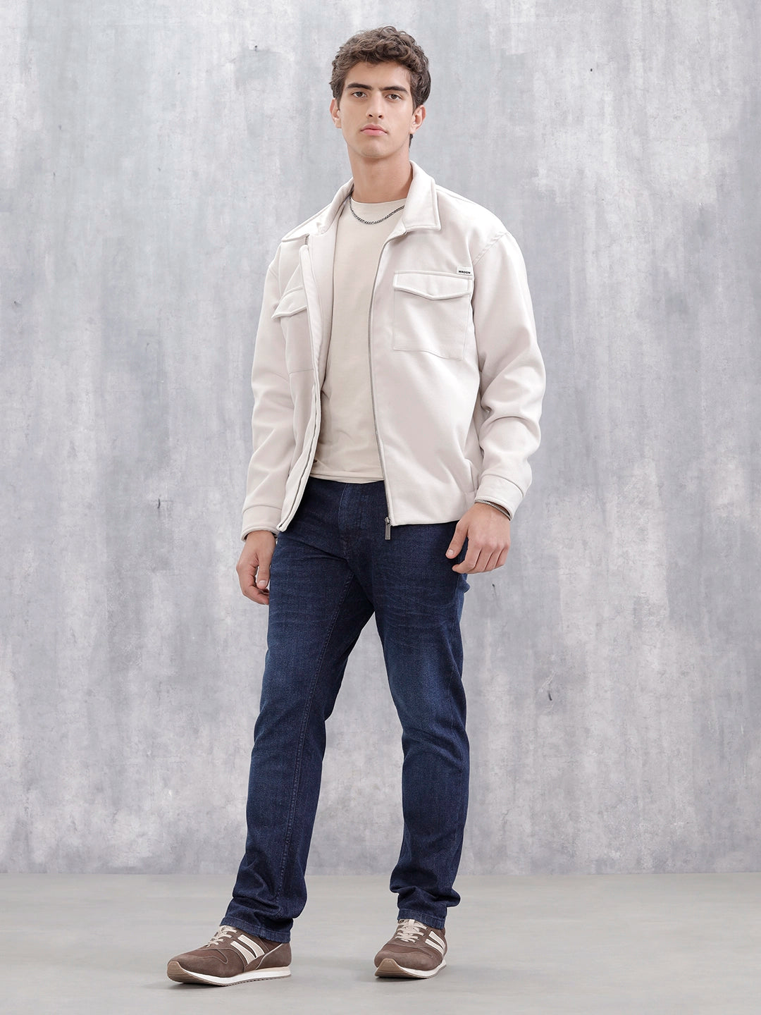 Men's Casual Straight Fit Jeans | Dark Stone