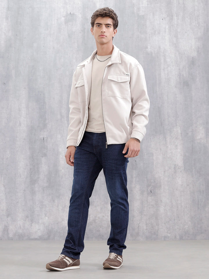 Men's Casual Straight Fit Jeans | Dark Stone