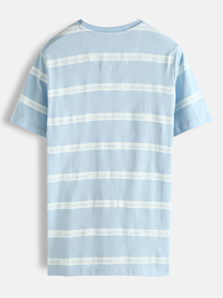 Casual Stripes AOP T-Shirt | Light Blue