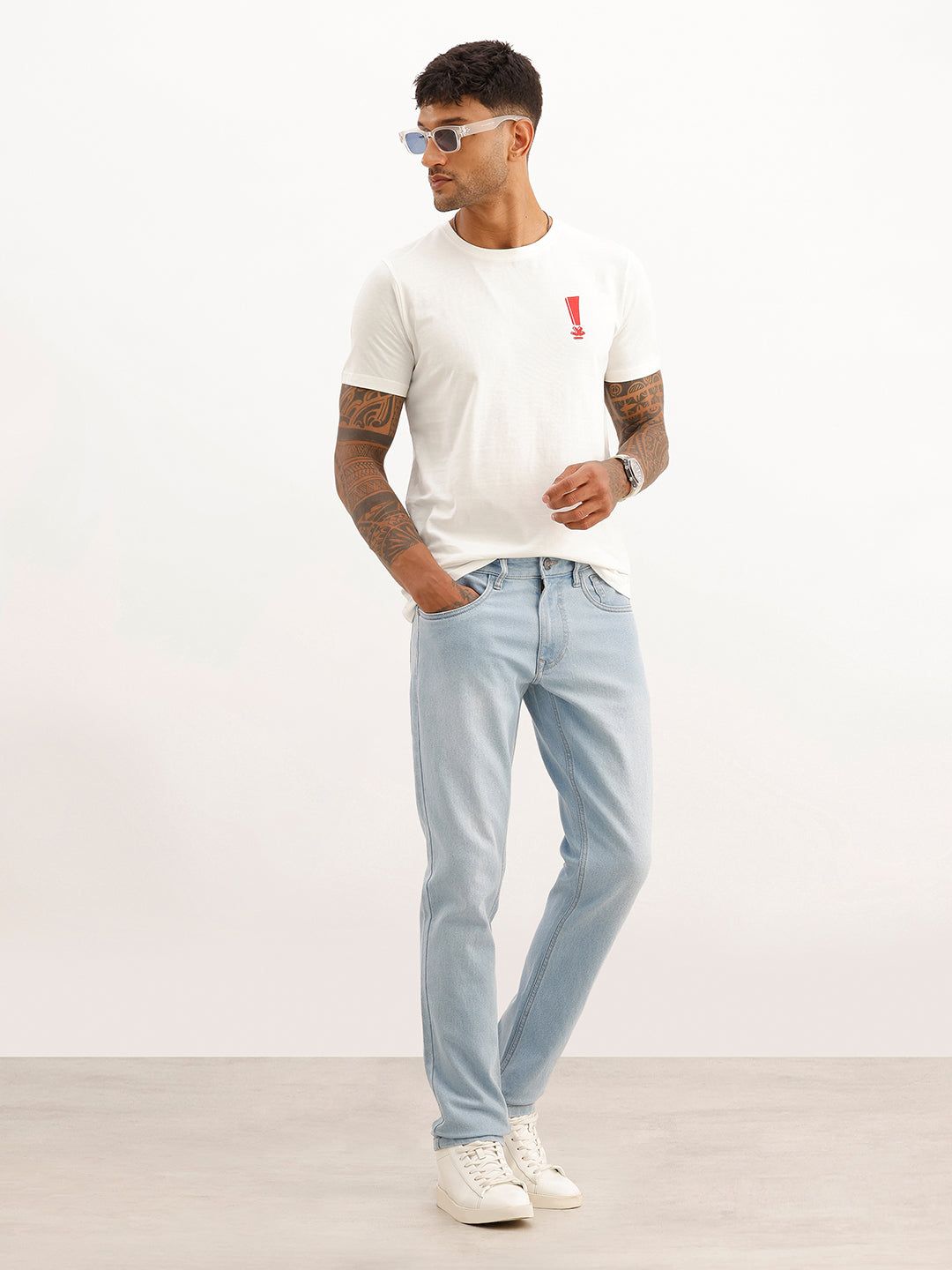 Solid Slim Fit Denim Jeans | Blue