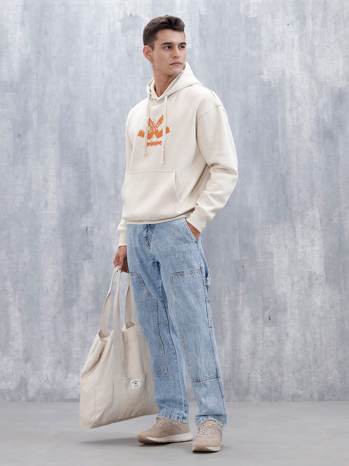 Wrogn Oversized Graphic Hoodie For Men | Tapioca