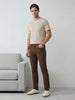 Solid Slim Fit Trouser | Brown