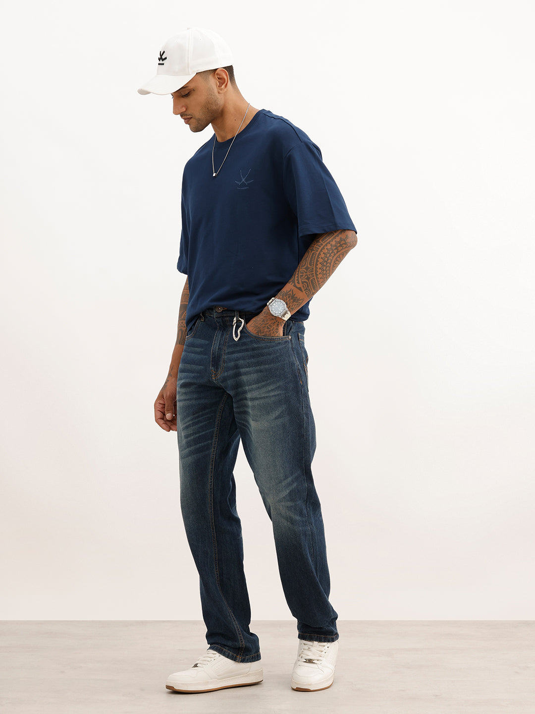 Heavy Faded Anti Fit Denim Jeans | Blue | WJN0200AT2103S