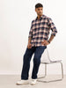 Slim Fit Checkered Full Sleeve Shirt | Navy Blue | WSH02FSSL0352S