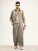 Solid Slim Fit 100% Cotton Shirt | Olive