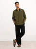 Solid Slim Fit Full Sleeve Shirt | Olive
