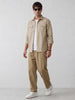 Comfort Fit Double Pocket Shirt | Beige