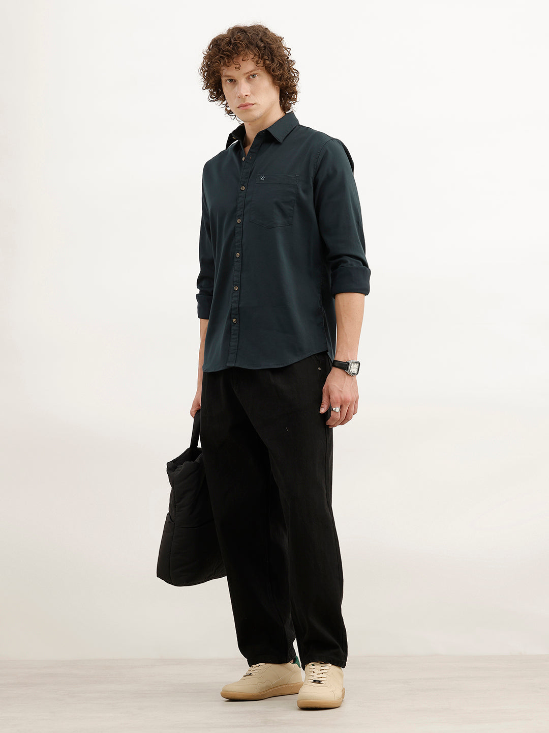 Solid Regular Fit Shirt | Olive