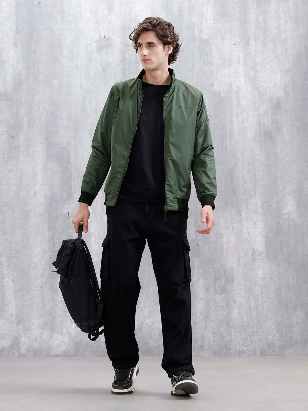 Classic Zip-Up Casual Jacket For Men | Green