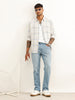 Slim Fit Checkered Full Sleeve Shirt | Beige