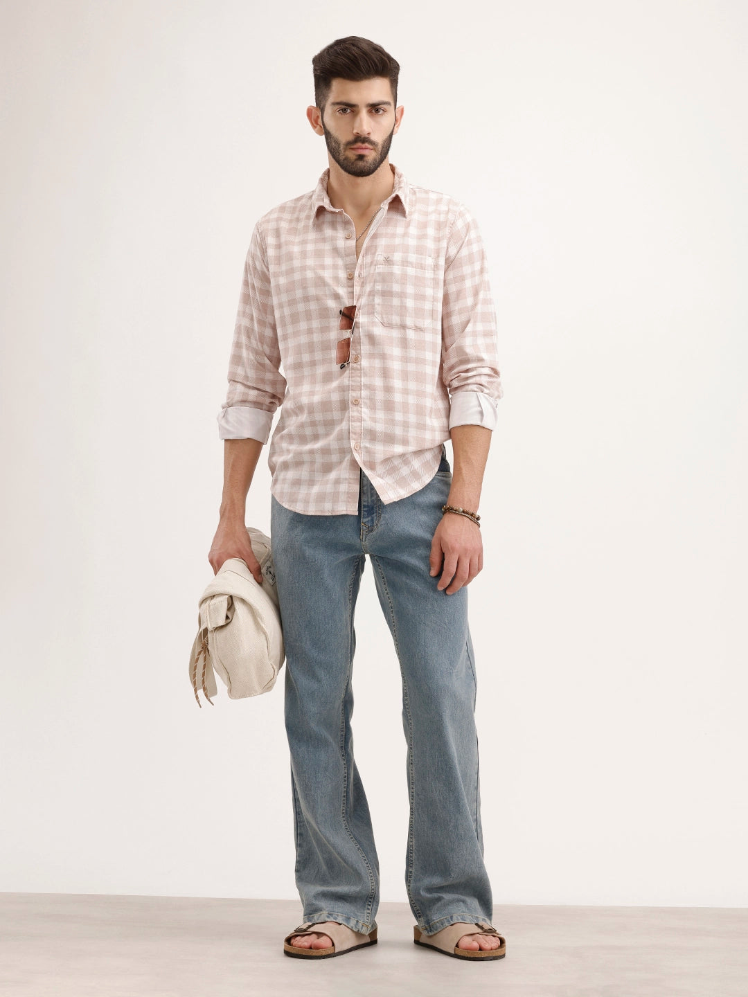 Classic Regular Fit Striped Shirt | Pink