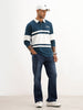 Comfort Fit Cut & Sew Full Sleeve Polo T-Shirt | Teal