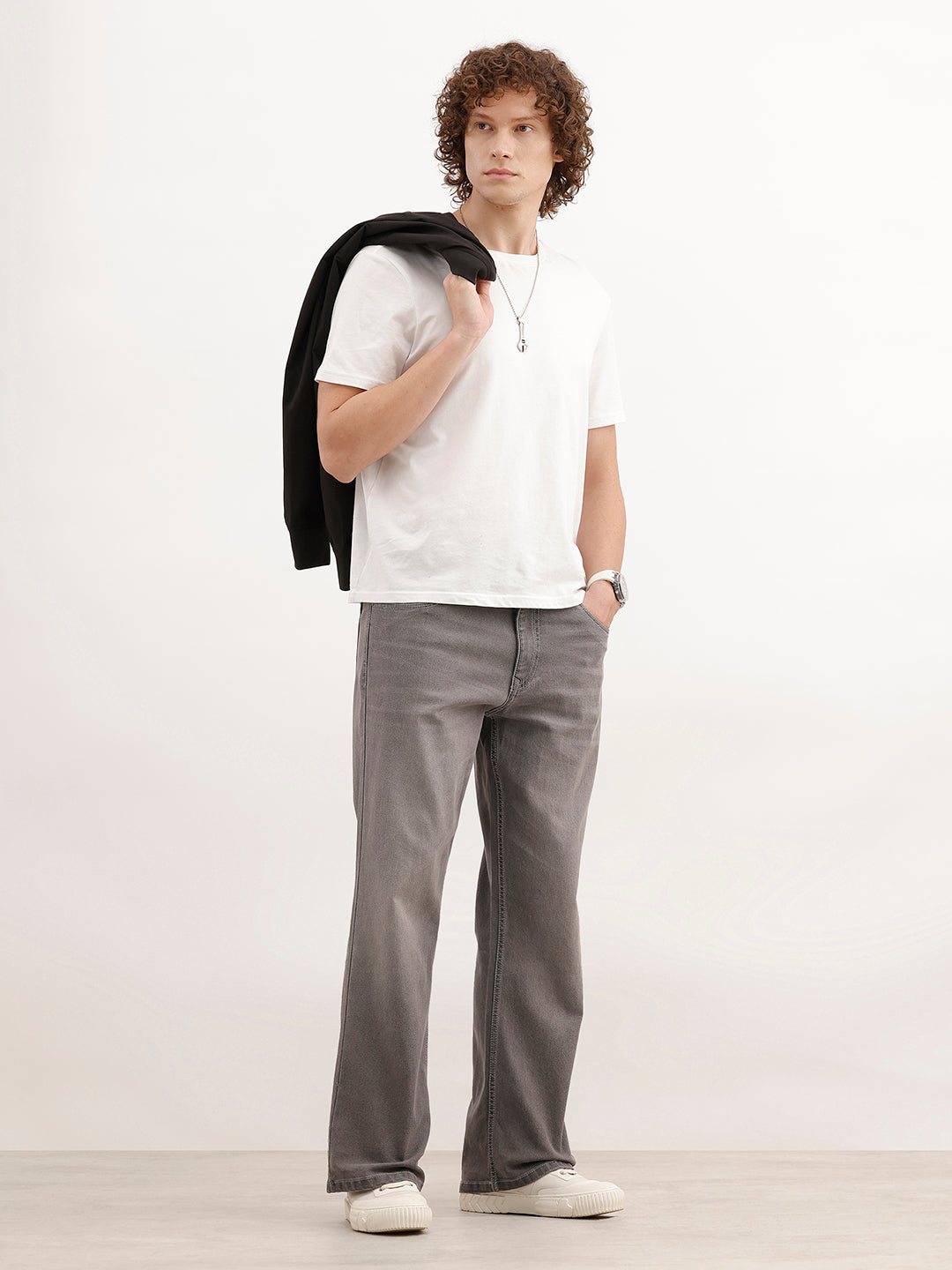 Faded Bootcut Denim Jeans | Grey