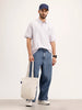 Oversized Back Printed Polo T-Shirt | Purple