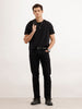 Solid Slim Fit Denim Jeans  | Black