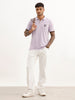 Classic Contrast Sleeves Polo T-Shirt | Purple | WWTS248F