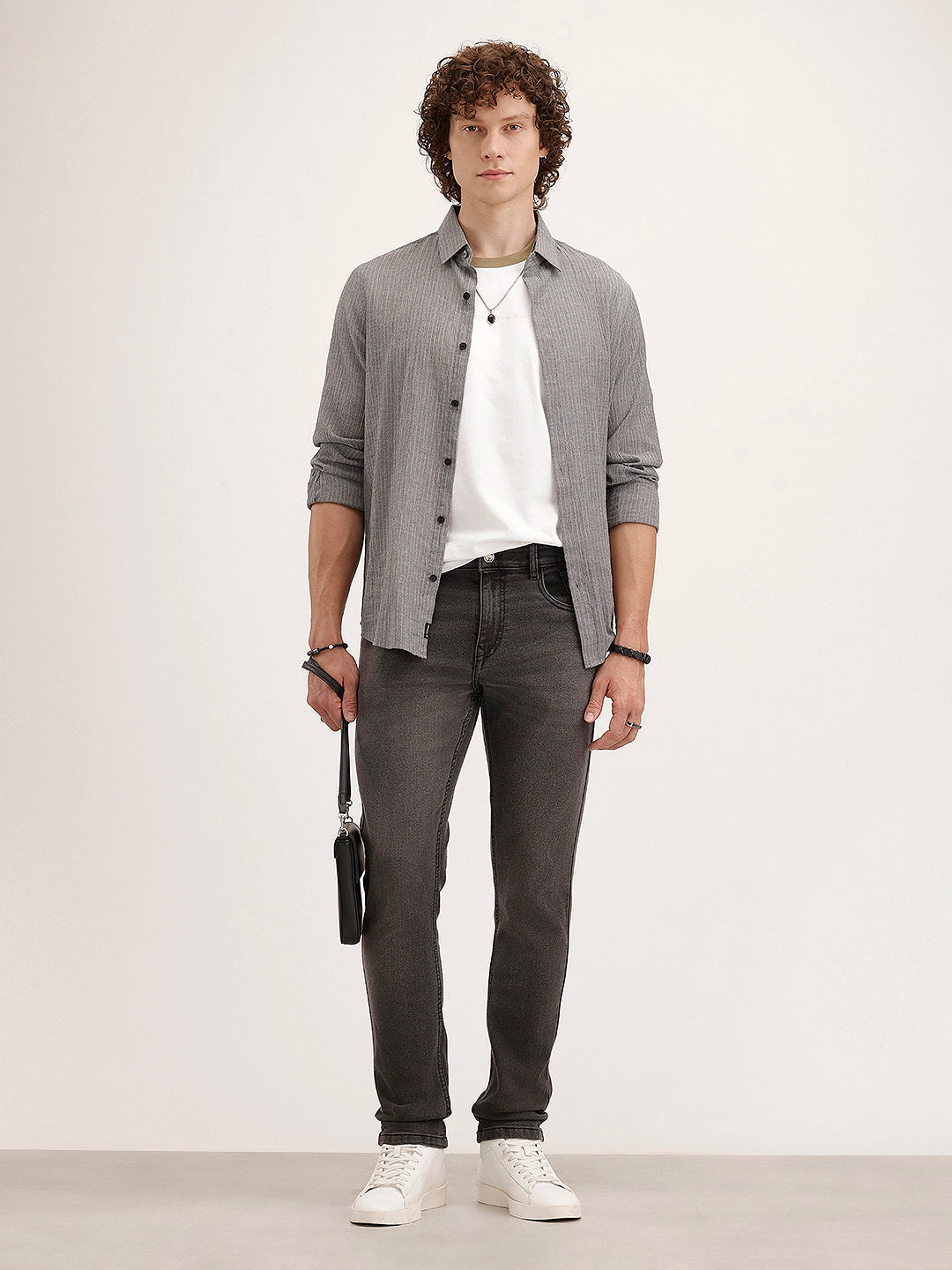 Slim Fit Denim Jeans | Dark Grey