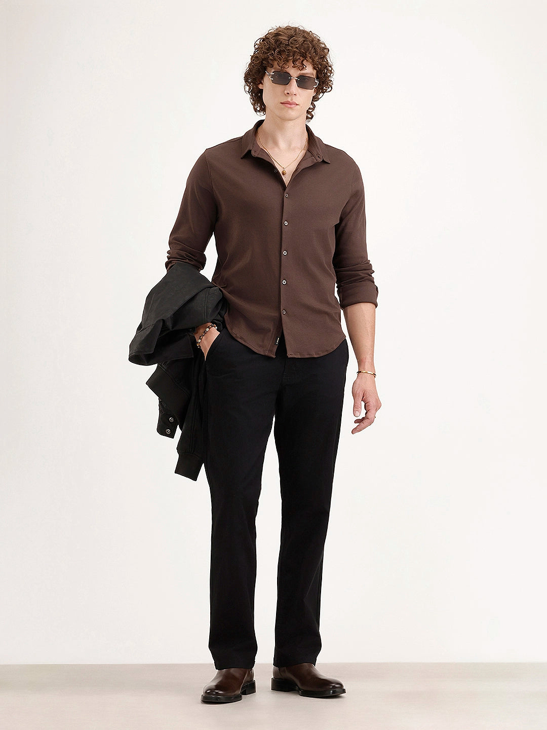 Straight Fit Chino Trouser | Black