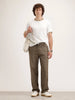 Loose Fit Linen Blend Parachute Trouser | Brown