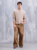 Slim Fit Casual Pullover | Beige
