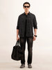 Regular Fit Checkered Shirt | Dark Grey