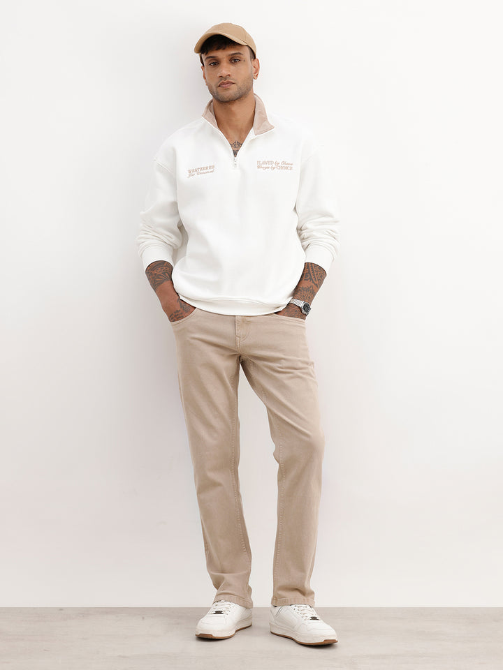 Oversized Fit Embroidered Detail Sweatshirt | Off-White