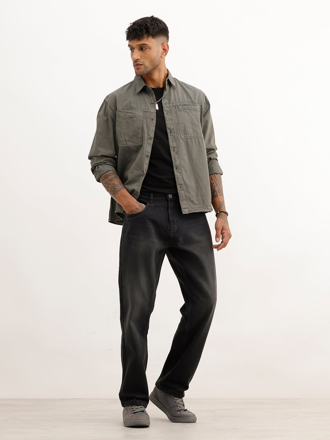 Faded Anti Fit Denim Jeans | Black