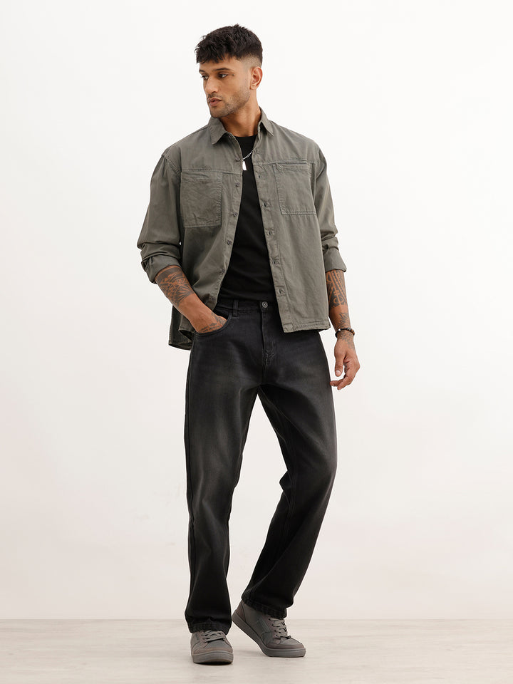 Faded Anti Fit Denim Jeans | Black