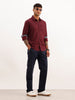 Regular Fit AOP Fill Sleeve Shirt | Maroon