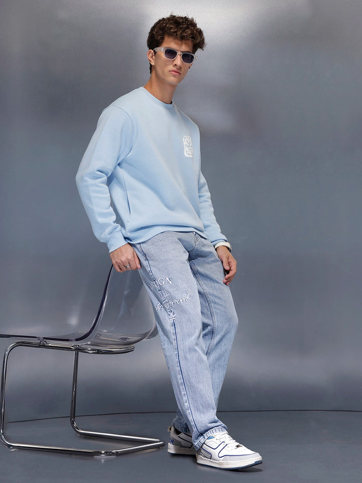 Men Casual Anti Fit Jeans With Tonal Embroidery | Super Stone