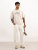 Solid Loose Fit Denim Jeans | White | WTJN1089M