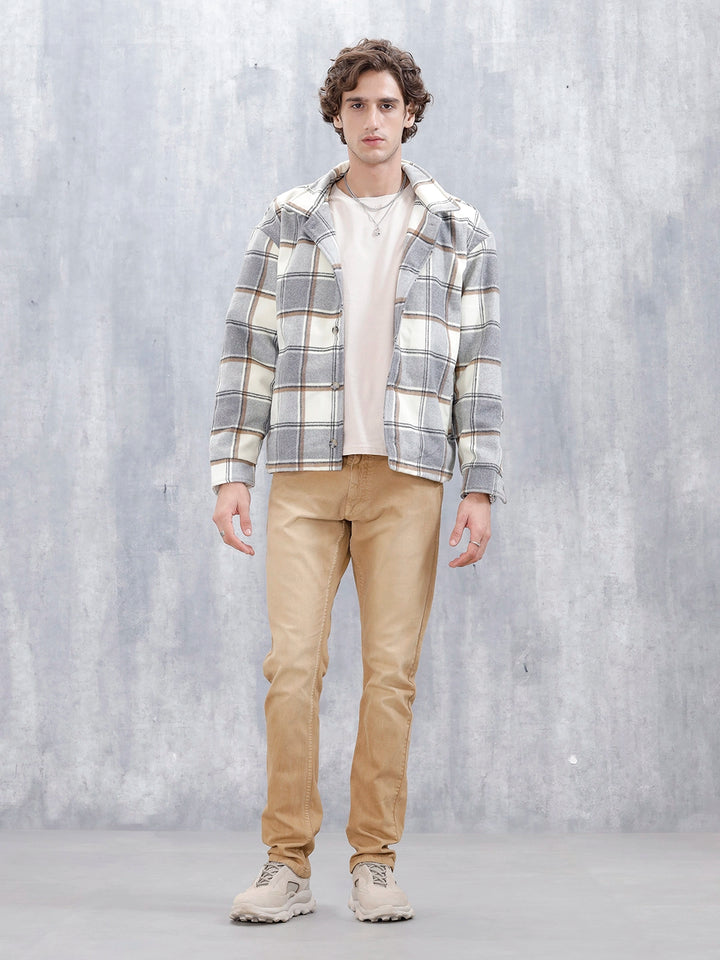 Men's Casual Slim Fit Jeans | Khaki