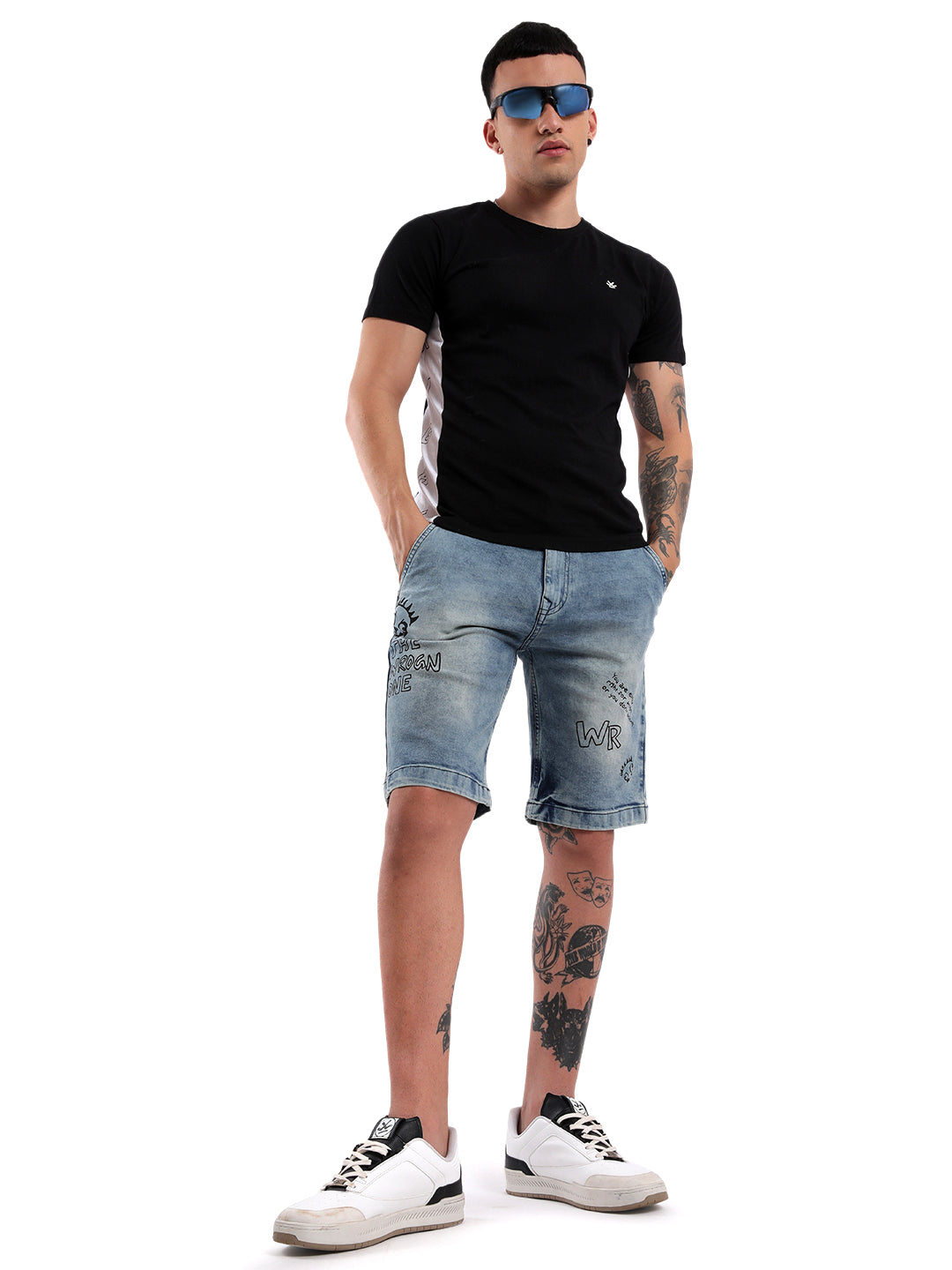 Wrogn Monster Denim Shorts