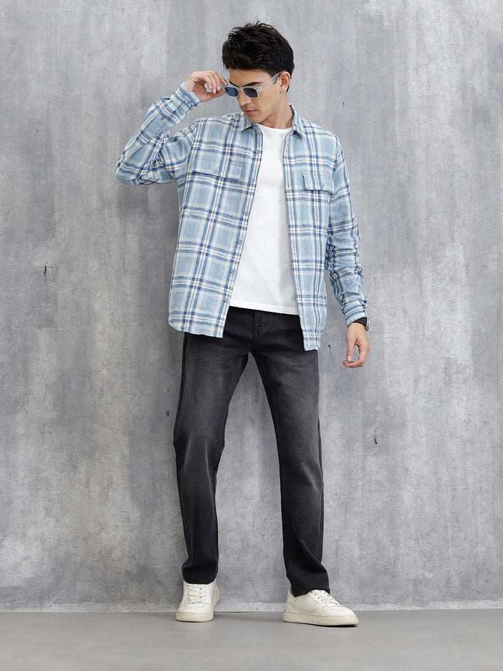 Mid Washed Relaxed Fit Jeans | Grey