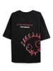 Let The Monster Out Black Oversized T-Shirt