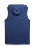 Blue Sleeveless Hooded T-Shirt