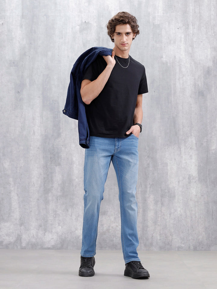Men's Casual Slim Fit Jeans | Med Stone