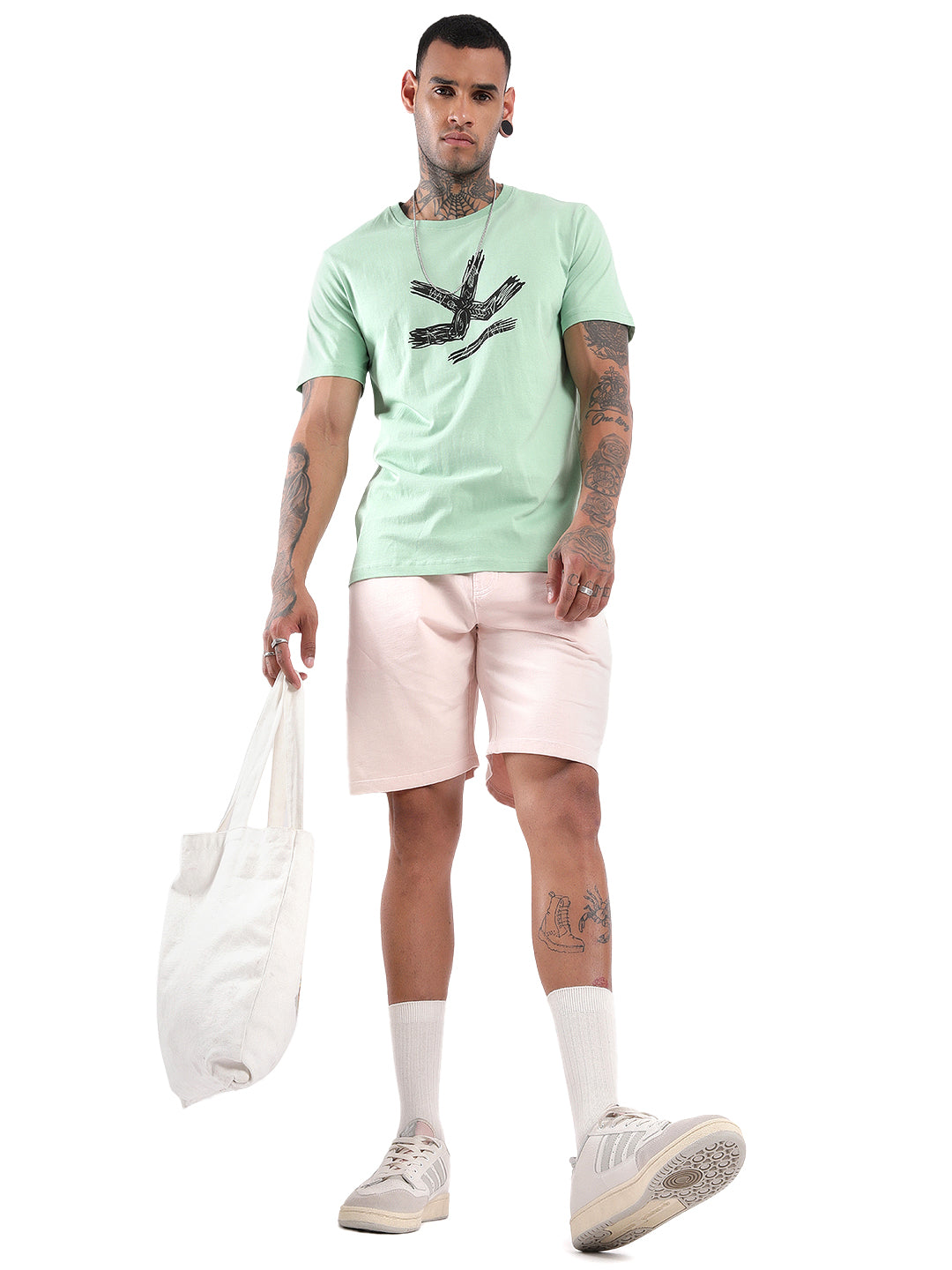 Light Green Flair Printed T-Shirt