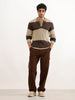 Classic Striped Knitted Sweater | Beige