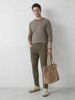 Solid Skinny Crop Denim Jeans | Olive