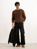Solid Regular Fit Knitted Sweater | Beige