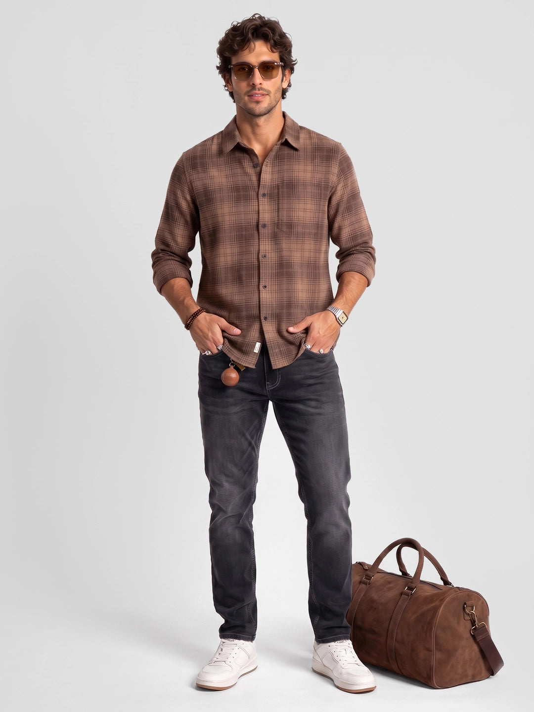 Classic Faded Denim Jeans | Dark Grey