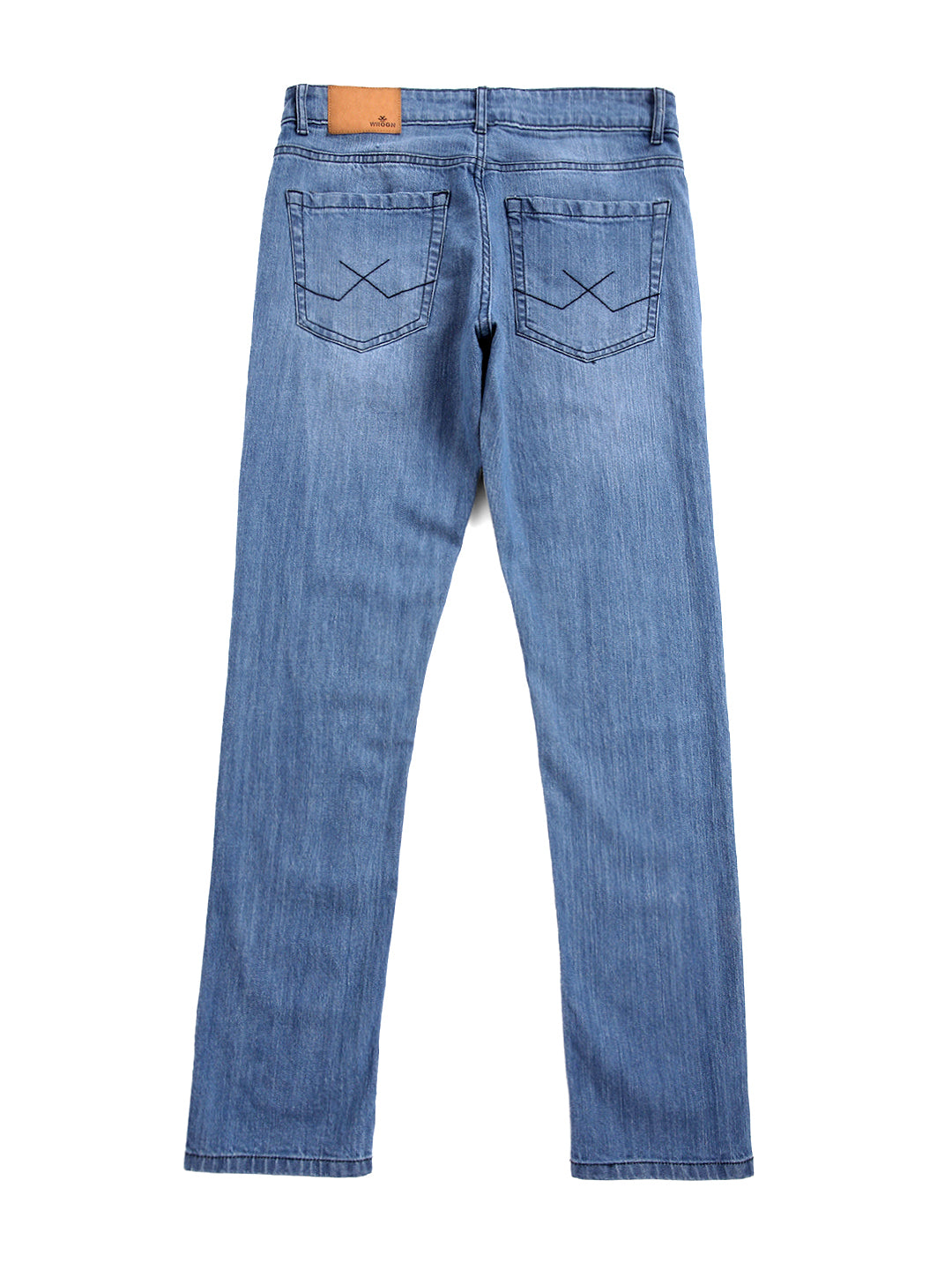 Casual Solid Blue Slim Fit Jeans