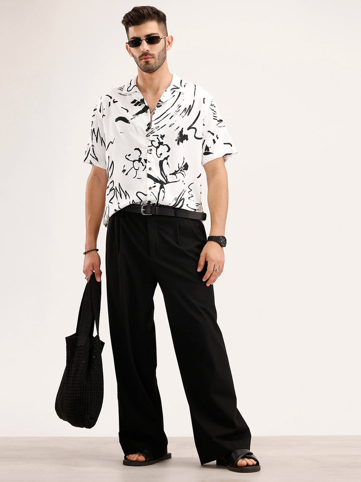 Resort Collar AOP Shirt | Off White