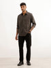 Slim Fit Full Sleeve Shirt | Dark Grey