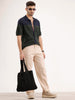 Oversized Flat Knit Shirt  | Olive