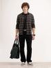 Slim Fit Checkered Shirt | Black